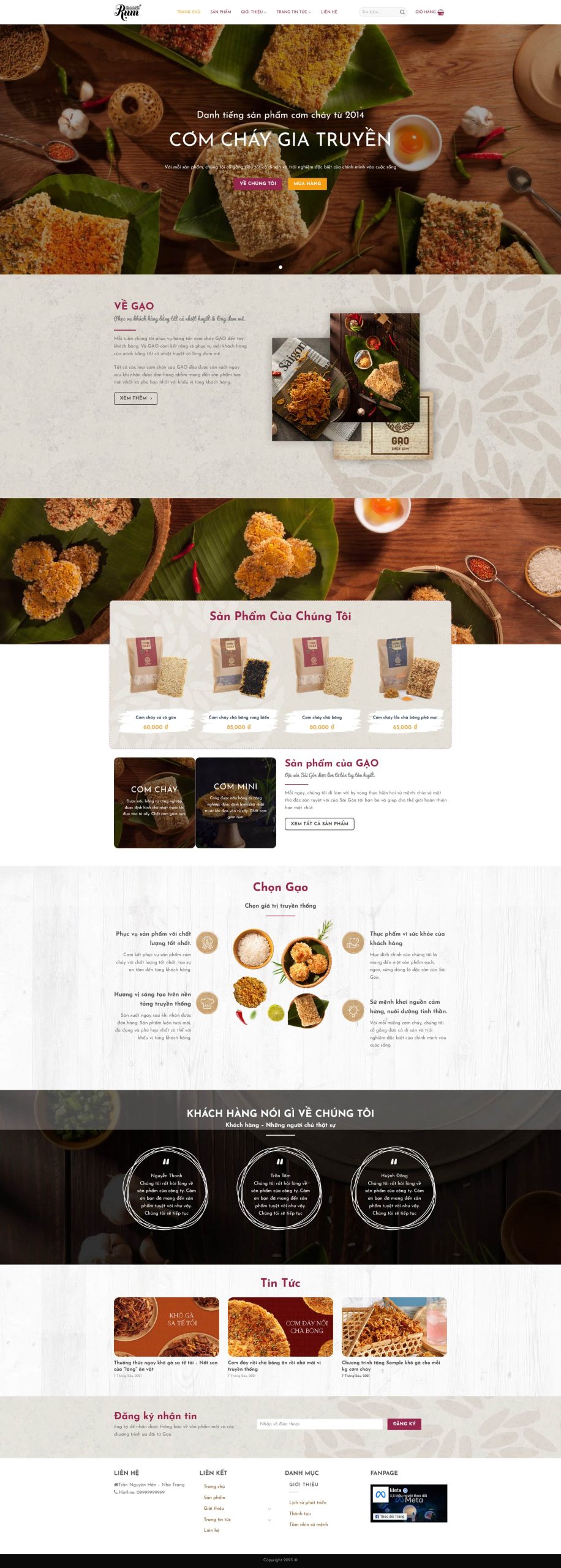 Mẫu Website Bán đồ ăn vặt cơm cháy 1 comchay.mauthemewp.com scaled
