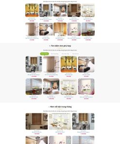 Mẫu Website shop bán mành rèm đẹp