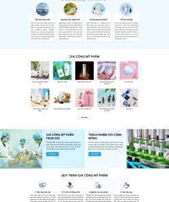 Mẫu Website gia công mỹ phẩm